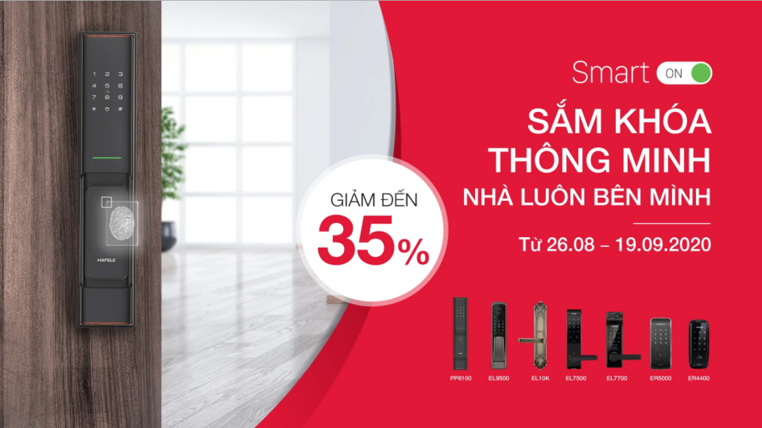 Chương trình khuyến mãi khóa điện tử thông minh Hafele 2020