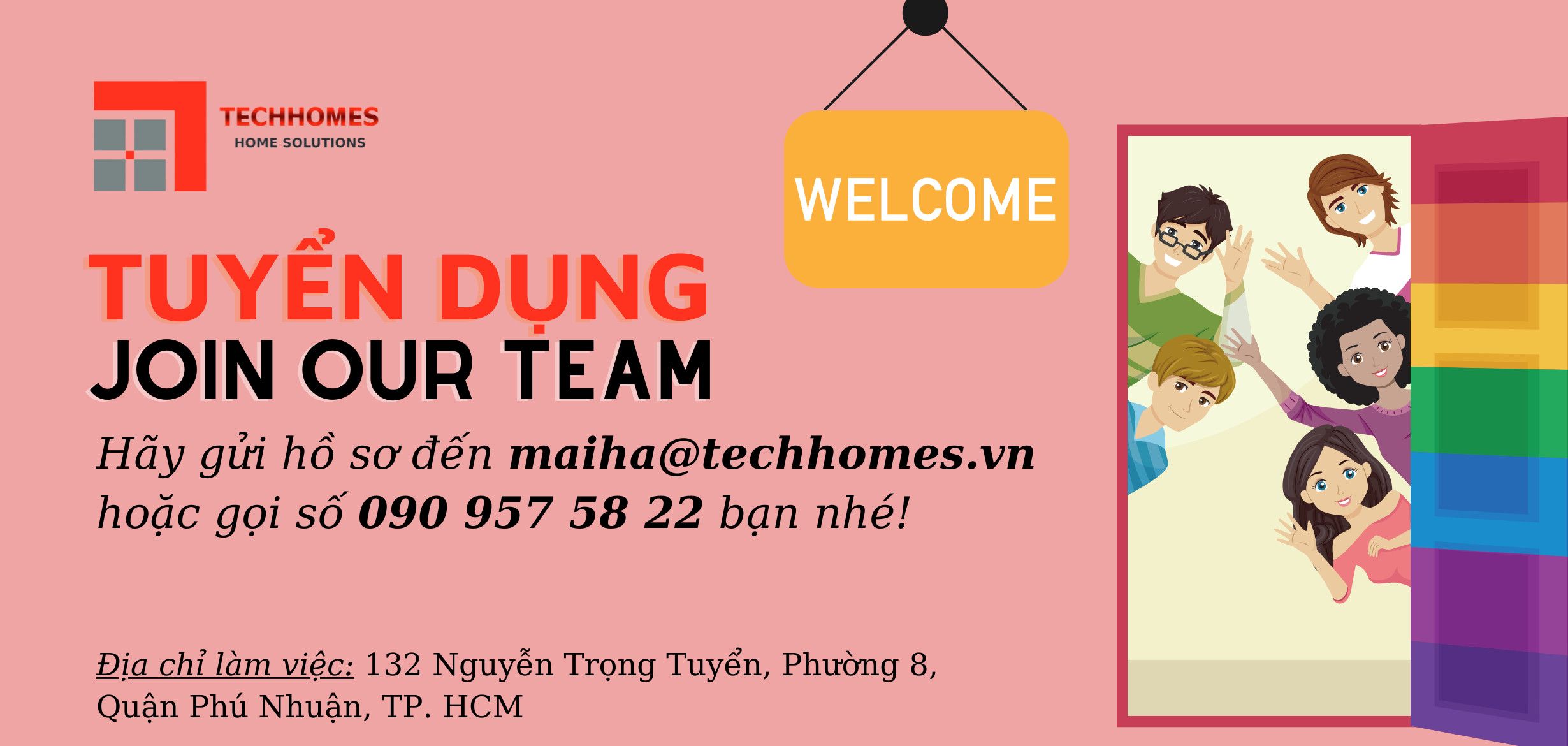 Công ty Techhomes Việt Nam thông báo tuyển dụng nhân sự năm 2021