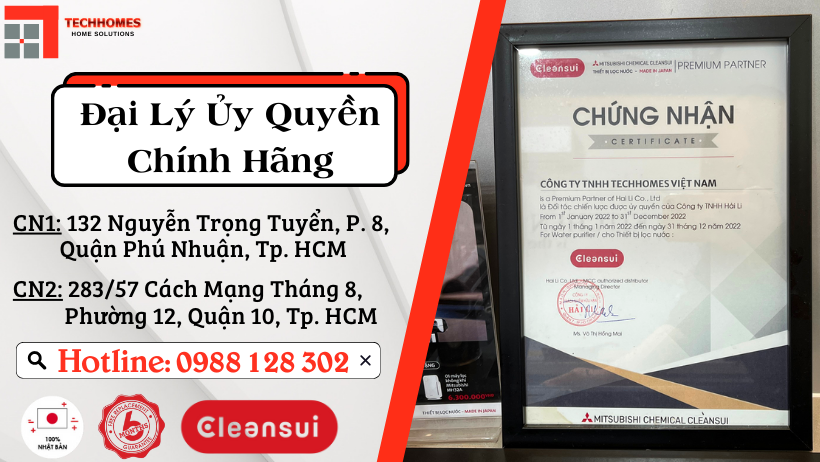 Đại lý Thiết bị lọc nước Mitsubishi Cleansui Việt Nam giá tốt nhất