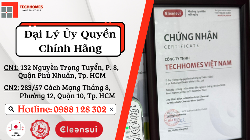 Đại lý Thiết bị lọc nước Mitsubishi Cleansui Việt Nam