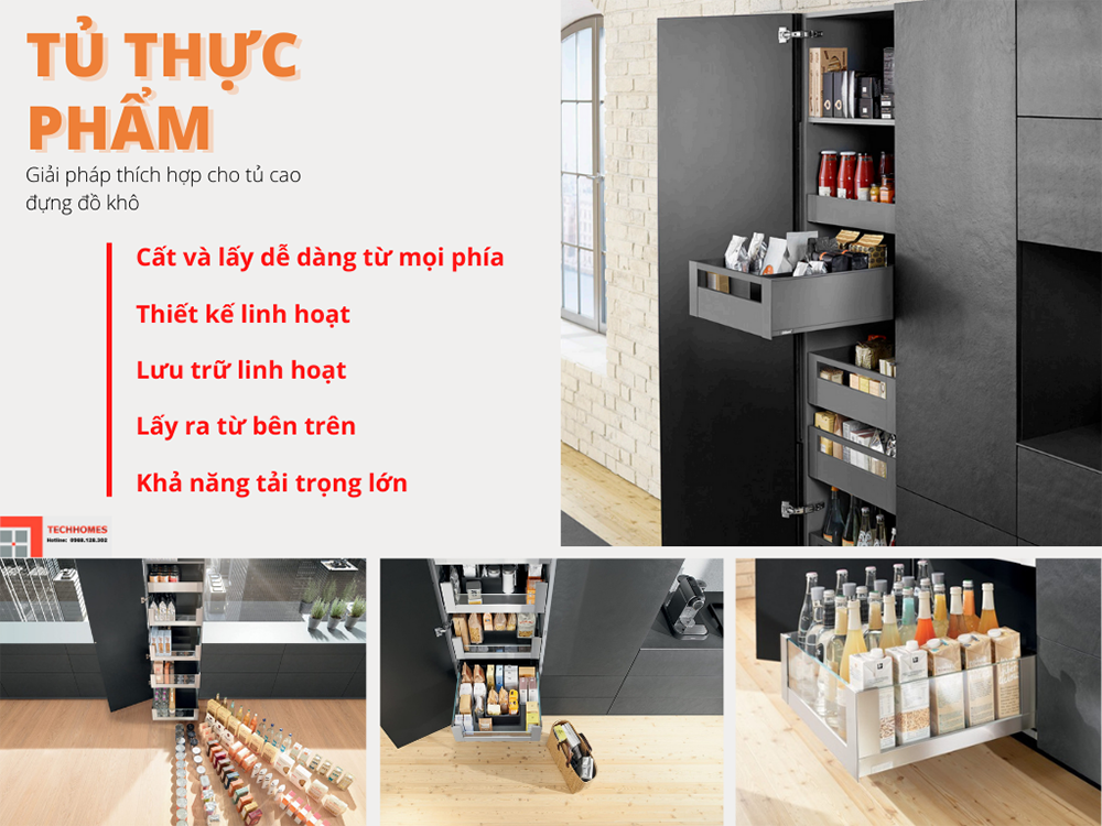 GIẢI PHÁP PHỤ KIỆN TỦ BẾP RÂY HỘP BLUM
