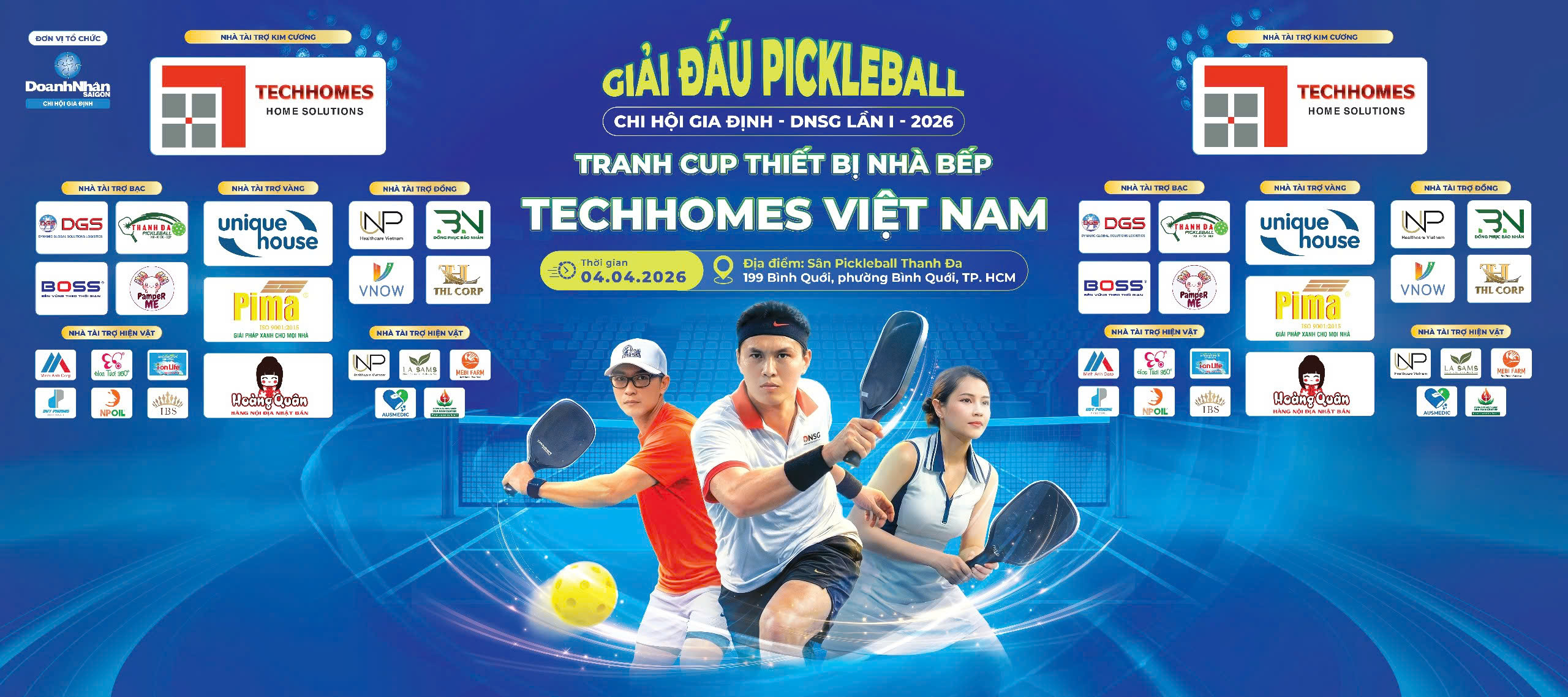 HÀNH TRÌNH CHINH PHỤC CUP TECHHOMES VIỆT NAM TẠI GIẢI PICKLEBALL CHI HỘI GIA ĐỊNH- LẦN 1