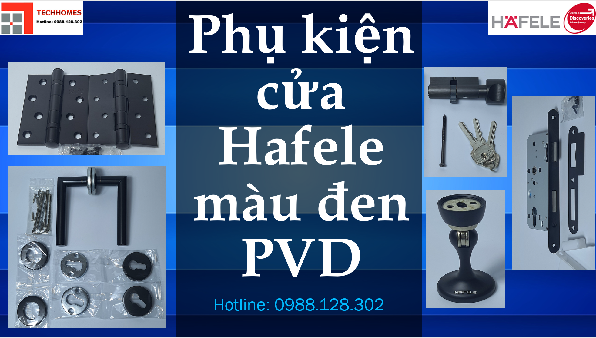 Khóa cửa hafele màu đen