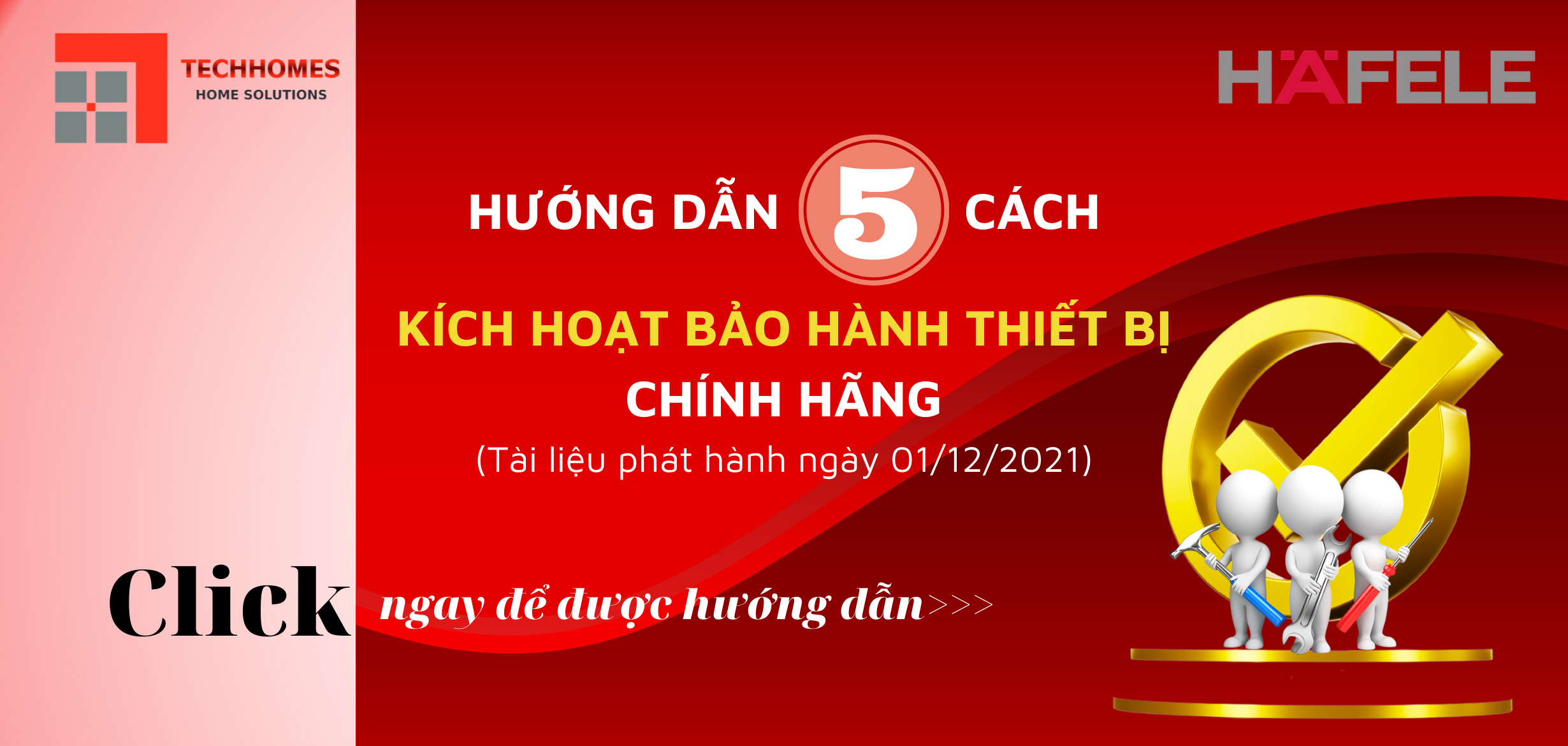 Kích hoạt bảo hành Hafele chính hãng