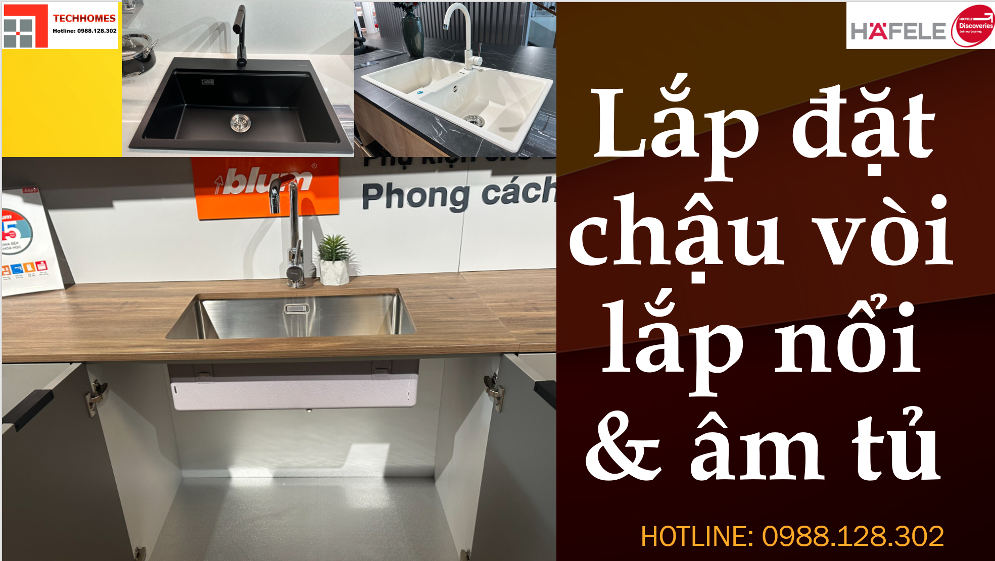 Lắp đặt chậu bếp nên lắp âm hay lắp nổi