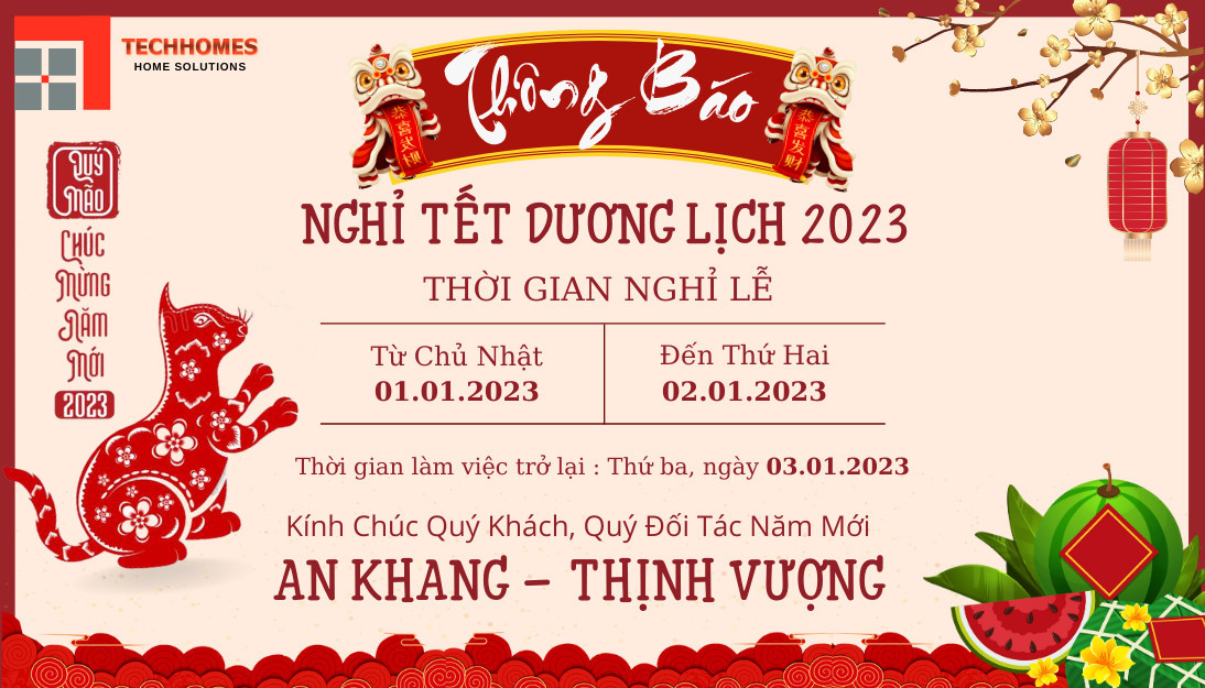 Lịch nghỉ tết dương lịch 2023