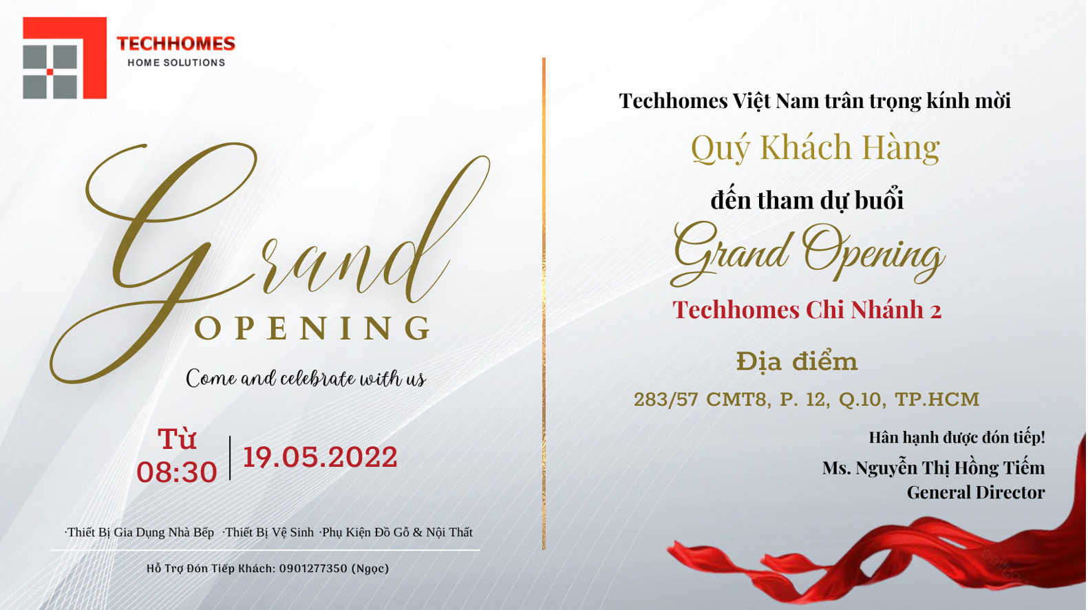 MỪNG KHAI TRƯƠNG CHI NHÁNH MỚI TECHHOMES VIỆT NAM