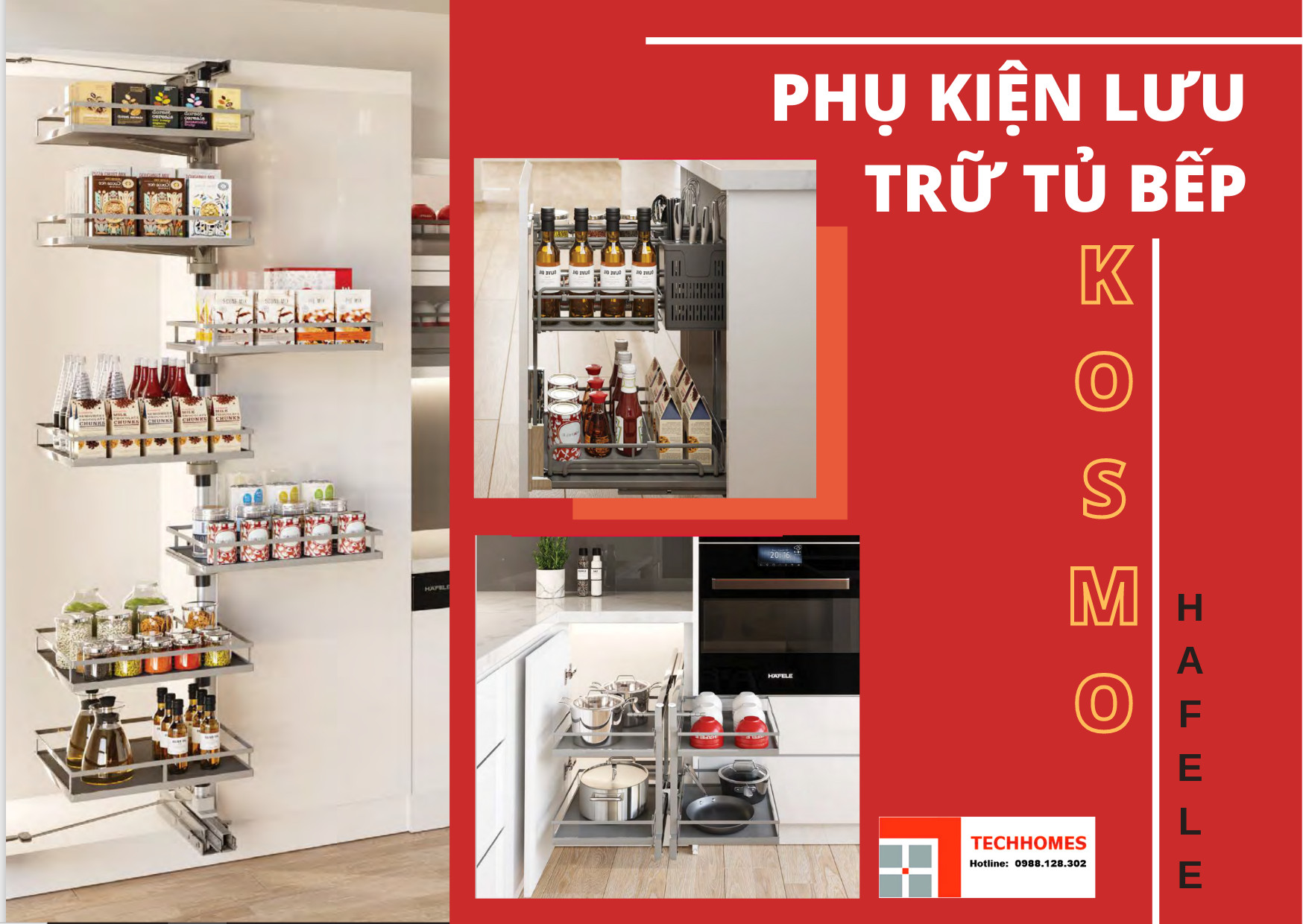 PHỤ KIỆN LƯU TRỮ TỦ BẾP HAFELE KOSMO