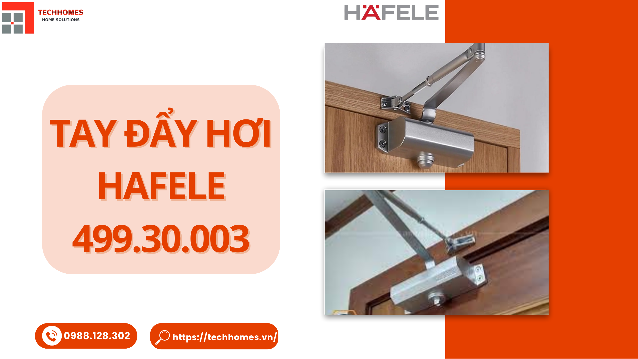 Tay đẩy thủy lực hafele