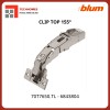 Bản lề Blum trùm nữa CLIP top không bật góc mở 155° 70T7650.TL, 6843804