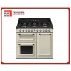 BẾP NẤU KÈM LÒ NƯỚNG CÓ MẶT BẾP GAS SMEG VICTORIA, 90CM VÀNG