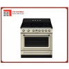 BẾP NẤU KÈM LÒ NƯỚNG CÓ MẶT BẾP TỪ 115L SMEG VICTORIA, 90CM VÀNG