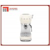 Máy pha cà phê Smeg 50's Style ECF02CR, vòi đánh sữa tích hợp, màu kem