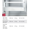 Ray hộp Blum Tandembox X3 Màu trắng 30kg 551.23.702