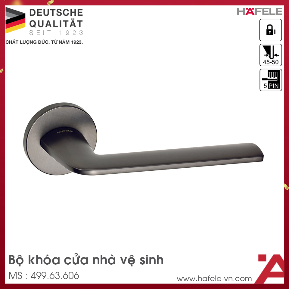 Bộ Khóa Tay Nắm Cửa DIY Set A Hafele 499.63.606 - 499.63.606