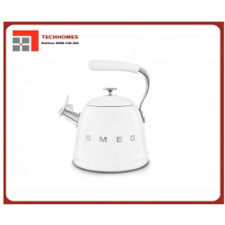 Ấm đun từ thổi sáo Smeg 50's Retro Style Trắng