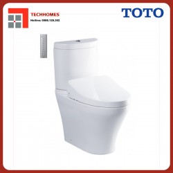 Bàn cầu hai khối TOTO CS818CDW12 nắp rửa điện tử WASHLET