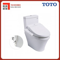 Bàn cầu hai khối TOTO CS818DW7 nắp rửa điện tử WASHLET