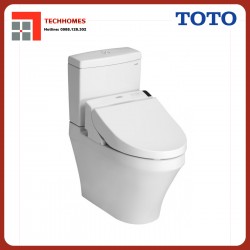 Bàn cầu hai khối TOTO CS945DNW6 nắp rửa điện tử WASHLET