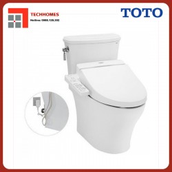 Bàn cầu hai khối TOTO CS986GW7 nắp rửa điện tử WASHLET