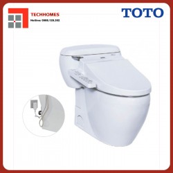 Bàn cầu một khối kèm nắp rửa điện tử WASHLET TOTO MS366W7