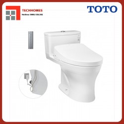 Bàn cầu một khối kèm nắp rửa điện tử WASHLET TOTO MS855DW11