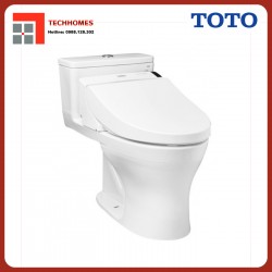 Bàn cầu một khối kèm nắp rửa điện tử WASHLET TOTO MS855DW6
