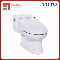 Bàn cầu một khối kèm nắp rửa điện tử WASHLET TOTO MS864W6
