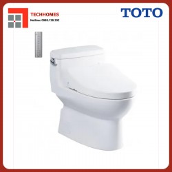 Bàn cầu một khối kèm nắp rửa điện tử WASHLET TOTO MS884W11