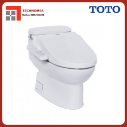 Bàn cầu một khối kèm nắp rửa điện tử WASHLET TOTO MS884W7