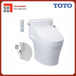 Bàn cầu một khối kèm nắp rửa điện tử WASHLET TOTO MS887RW6