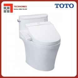 Bàn cầu một khối kèm nắp rửa điện tử WASHLET TOTO MS887RW7