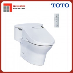 Bàn cầu một khối kèm nắp rửa điện tử WASHLET TOTO MS904W6