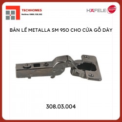 Bản lề giảm chấn màu đen Hafele cho gỗ dày 25mm Trùm nữa 308.03.004