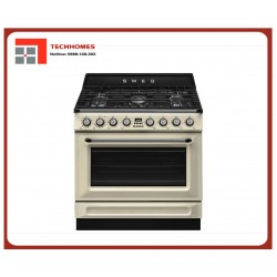 BẾP NẤU KÈM LÒ NƯỚNG CÓ MẶT BẾP GAS 115L, SMEG VICTORIA, 90CM VÀNG