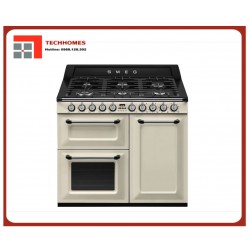 BẾP NẤU KÈM LÒ NƯỚNG CÓ MẶT BẾP GAS SMEG VICTORIA, 90CM VÀNG