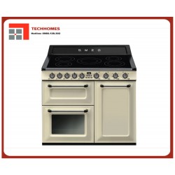 BẾP NẤU KÈM LÒ NƯỚNG CÓ MẶT BẾP TỪ SMEG VICTORIA, 100CM VÀNG