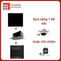 Bếp từ 3 vùng nấu 536.61.718 + Máy hút mùi Hafele 533.87.798 + Lò nướng âm tủ 538.01.284