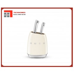 Bộ dao 6 món Smeg 50's Style KBSF02CR, Màu kem 