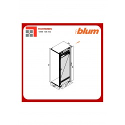 Bộ khớp nối REVEGO uno, ứng dụng lắp trên mặt bàn, độ dày ván tủ kỹ thuật 15-19mm, bên phải - 801V705B.L3 - 3536801
