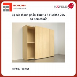 Bộ phụ kiện cửa trượt FINETTA FLATFRONT L 70 F FB cho 2 cánh cửa, với tủ rộng Hafele 406.11.121