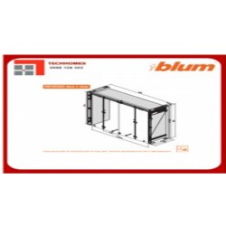 Bộ ray trượt REVEGO duo, NL=450 mm, bên phải  2059638 802P450D.R3