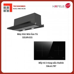 Combo bếp từ 2 vùng  và Máy hút mùi hafele 732.05.548