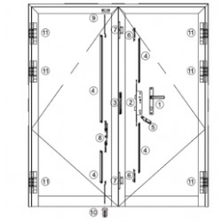 CỬA SỔ CỬA NHÔM MỞ XOAY HAFELE 2 CÁNH