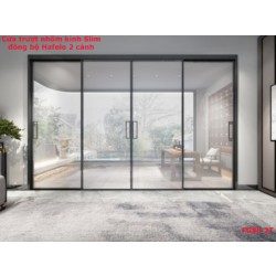 CỬA TRƯỢT NHÔM KÍNH SLIM ĐỒNG BỘ HAFELE FG80 2T