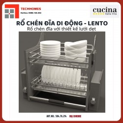Giá-bát đĩa nâng hạ Cucina 600mm Mạ Chrome 504.76.214