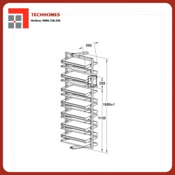 Giá giày có thể mở rộng, xoay 180°, có thể chứa tối đa 50 đôi giày 80622701