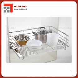 Giá xoong nồi inox 304 gắn cánh âm tủ EP90B – Eurogold