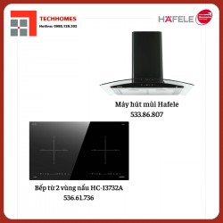 Gói Bếp từ 2 vùng nấu và Máy hút mùi 70cm Hafele 732.05.557