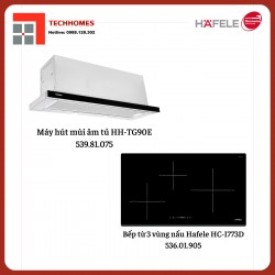 Gói Bếp từ 3 vùng nấu và Máy hút âm tủ 90cm Hafele 732.05.631